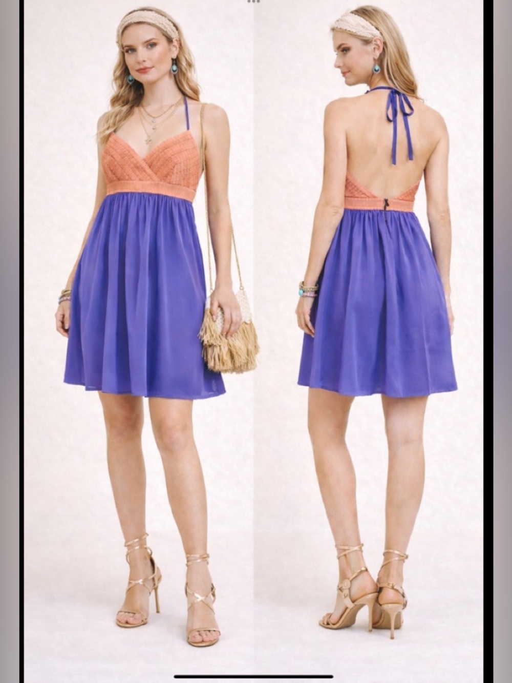 Nicole Miller Artelier pink‎ purple Silk cocktail Dress size 6